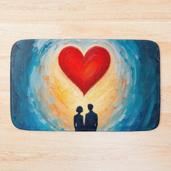Item preview, Romantic Sunset Heart & Silhouettes designed and sold by roxysnextgenart.