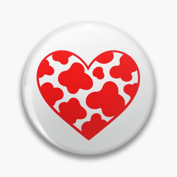 Item preview, Cow print heart red designed and sold by GrassFedVegan.