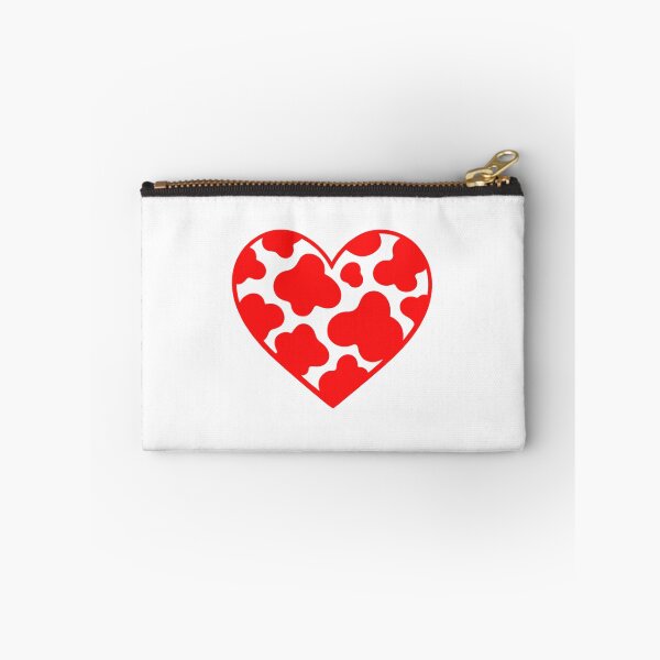 Item preview, Cow print heart red designed and sold by GrassFedVegan.
