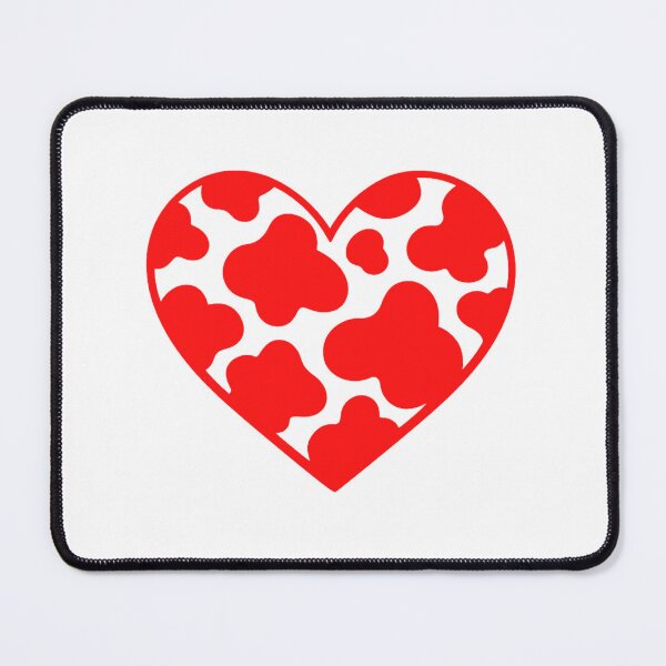 Item preview, Cow print heart red designed and sold by GrassFedVegan.