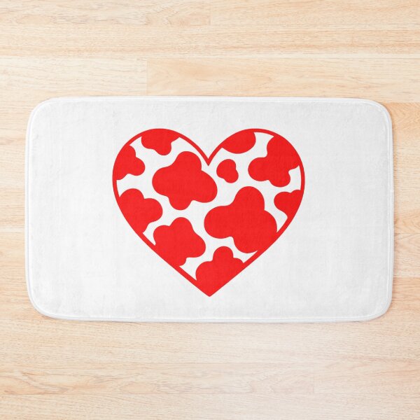 Item preview, Cow print heart red designed and sold by GrassFedVegan.