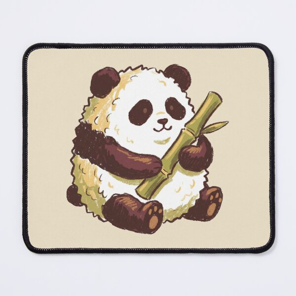 Item preview, Onigiri Panda With Bamboo Cute Fluffy Animal Illustration designed and sold by Magnificent Lizard.