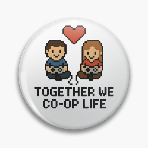 Artikelvorschau, Together We Co-Op Life – Gamer Liebe Pixel Valentinstag Design entworfen und verkauft von SVALANART.