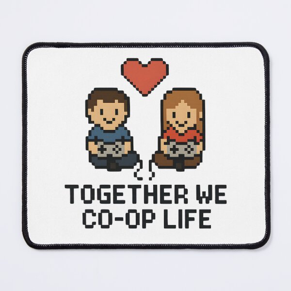 Item preview, Together We Co-Op Life – Gamer Couple Pixel Valentine Design designed and sold by SVALANART.