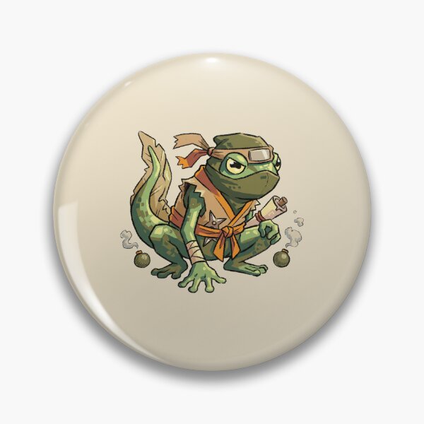 Item preview, Ninja Newt Cartoon Warrior, Shinobi Salamander with Smoke Bombs designed and sold by Magnificent Lizard.