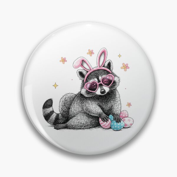 Item preview, Cute Easter Raccoon Bunny Costume – Funny Spring Animal Art designed and sold by MS Pod Studio.