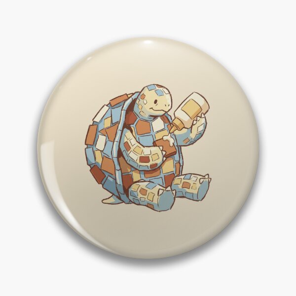 Item preview, Mosaic Turtle Repairing Shell with Glue, Cute Ceramic Tile Reptile Art designed and sold by Magnificent Lizard.