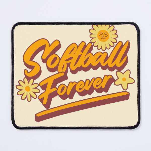 Item preview, Softball Forever – Retro Flower Power Softball Design designed and sold by FontenelleTees.