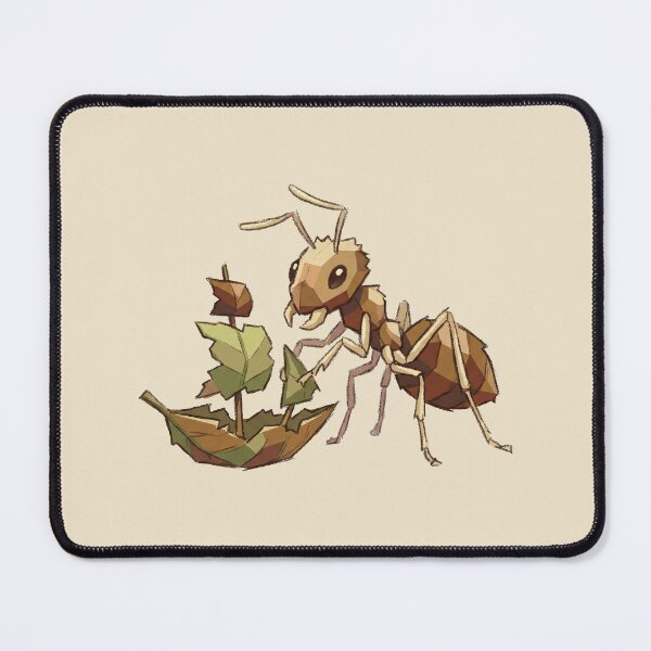 Item preview, Model Building Ant Crafting Tiny Leaf Boat, Geometric Low Poly Insect designed and sold by Magnificent Lizard.