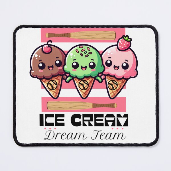 Item preview, Softball Dream Team – Cute Ice Cream Squad Design designed and sold by FontenelleTees.