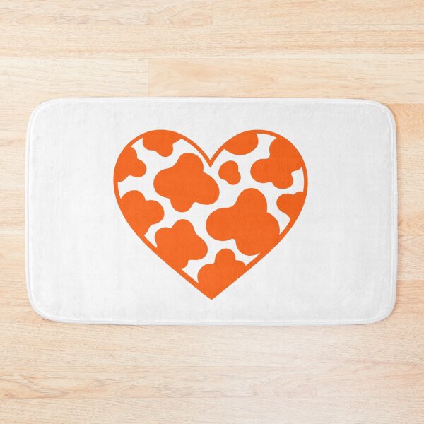 Item preview, Cow print heart orange designed and sold by GrassFedVegan.