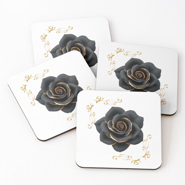 Item preview, Royal Rose with Gold Filigree- Luxury Floral Design designed and sold by NordicDesigns20.