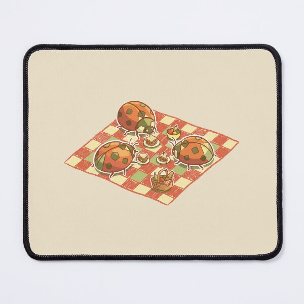 Item preview, Ladybug Picnic Cute Beetles Eating Sandwiches on Checkered Blanket designed and sold by Magnificent Lizard.