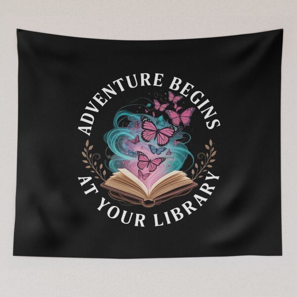 Item preview, Adventure Begins At Your Library Summer Reading 2025 designed and sold by MarryIsMonth.