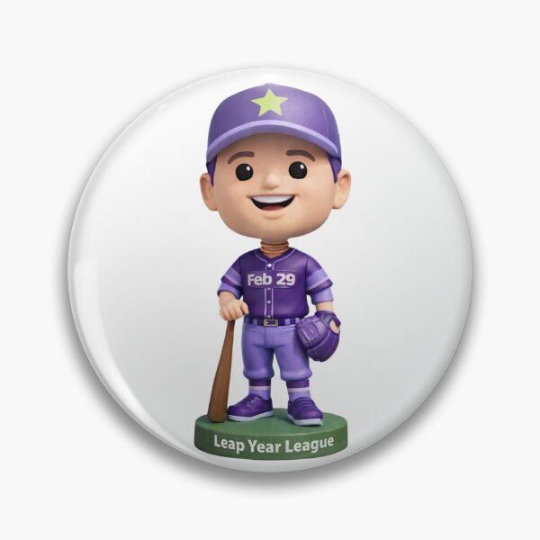Item preview, Leap Year Baseball Bobblehead - White Male No Background designed and sold by Leap29 Designs.