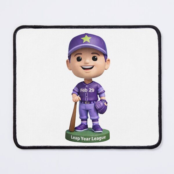 Item preview, Leap Year Baseball Bobblehead - White Male No Background designed and sold by Leap29 Designs.