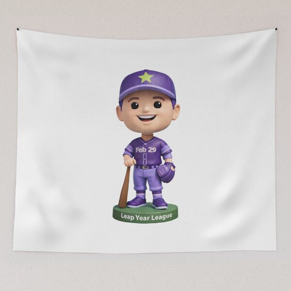 Item preview, Leap Year Baseball Bobblehead - White Male No Background designed and sold by Leap29 Designs.
