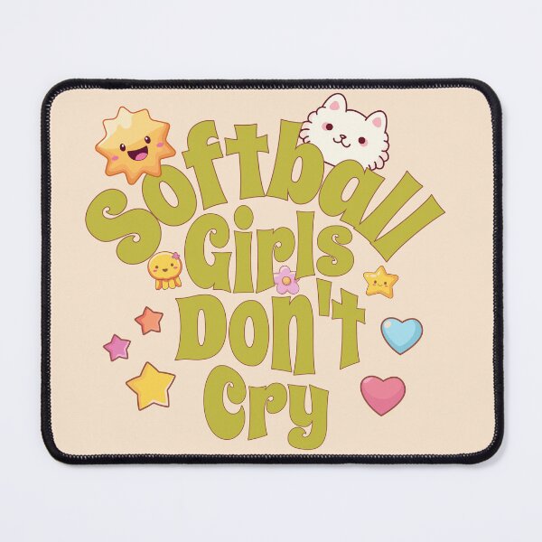 Item preview, Softball Girls Don’t Cry – Cute & Tough Softball Girl Design designed and sold by FontenelleTees.