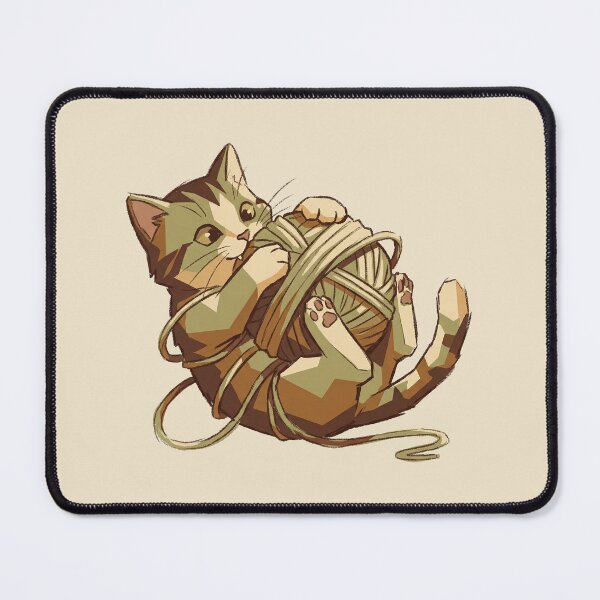 Item preview, Knit Cat Tangled in Yarn, Cute Tabby Kitten Knitting and Crochet Lover designed and sold by Magnificent Lizard.