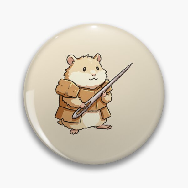 Item preview, Brave Knight Hamster in Cardboard Armor with Sewing Needle Sword designed and sold by Magnificent Lizard.