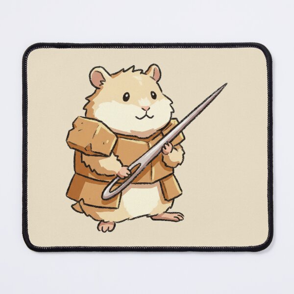 Item preview, Brave Knight Hamster in Cardboard Armor with Sewing Needle Sword designed and sold by Magnificent Lizard.