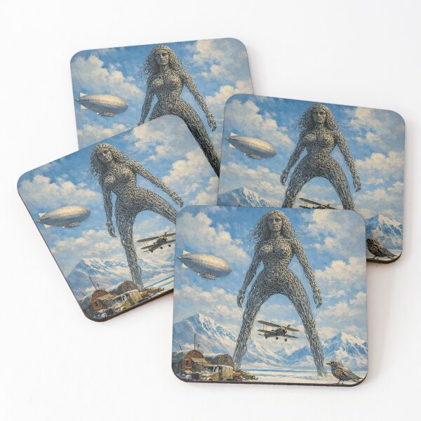 Item preview, Wire Woman in Antarctica with Abandoned Research Base designed and sold by busurman.