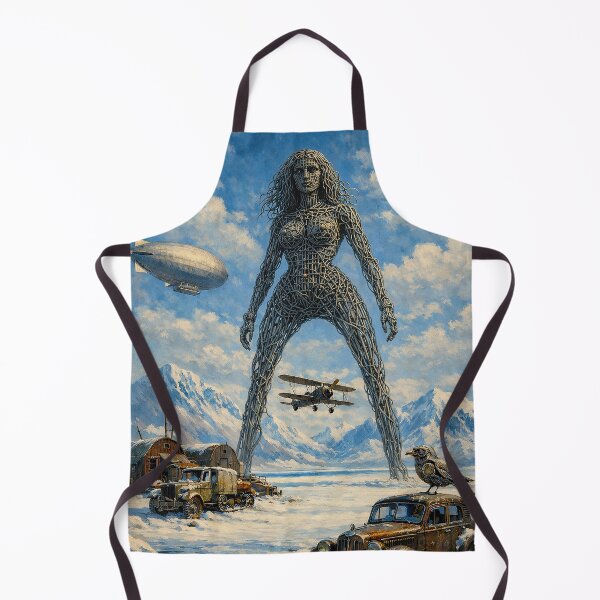 Item preview, Wire Woman in Antarctica with Abandoned Research Base designed and sold by busurman.
