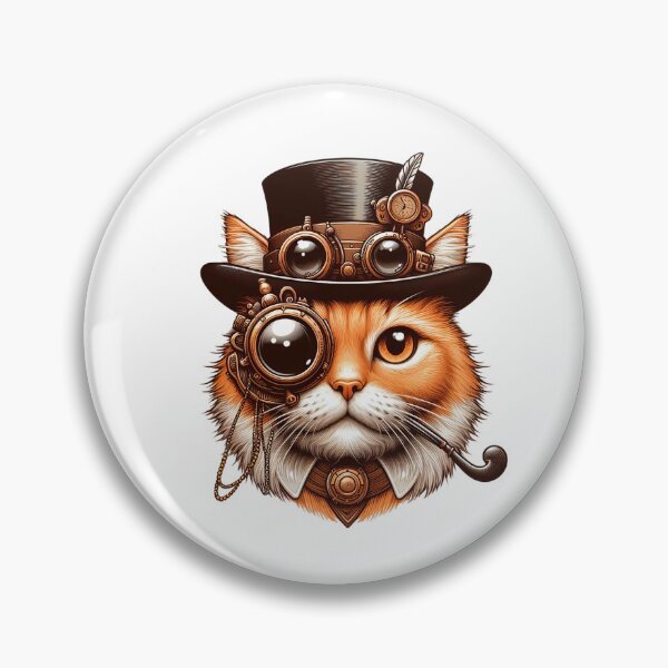 Item preview, Orange Cat Steampunk Fantasy Art Illustration designed and sold by Retr0Tshirts.