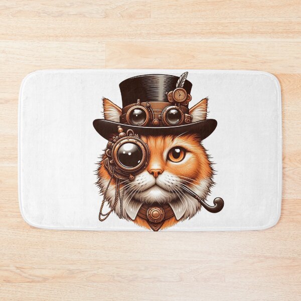 Item preview, Orange Cat Steampunk Fantasy Art Illustration designed and sold by Retr0Tshirts.