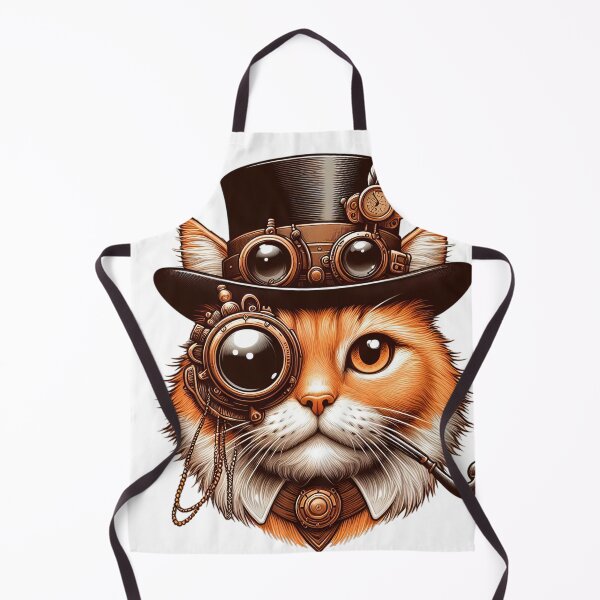 Item preview, Orange Cat Steampunk Fantasy Art Illustration designed and sold by Retr0Tshirts.
