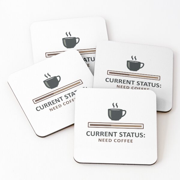 Item preview, Current Status Need Coffee Funny Design designed and sold by Katzpy.