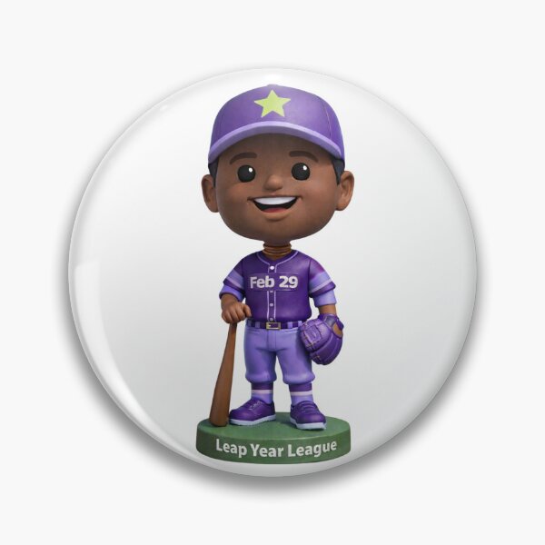 Item preview, Leap Year Baseball Bobblehead - Black Male No Background designed and sold by Leap29 Designs.
