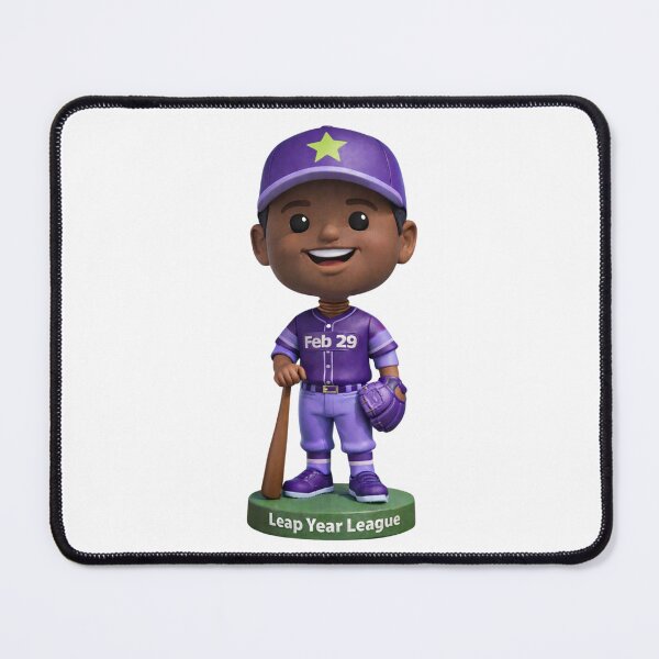 Item preview, Leap Year Baseball Bobblehead - Black Male No Background designed and sold by Leap29 Designs.