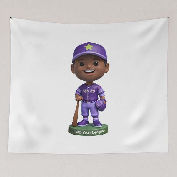 Item preview, Leap Year Baseball Bobblehead - Black Male No Background designed and sold by Leap29 Designs.