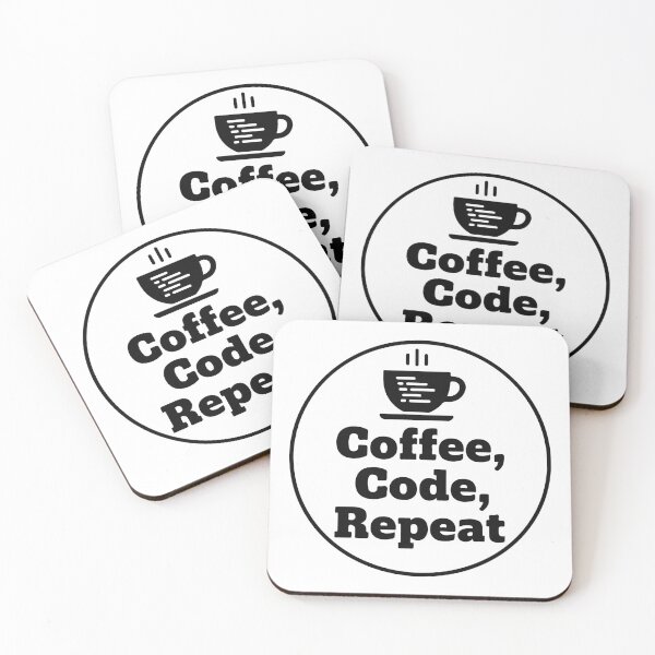 Item preview, Coffee Code Repeat T-Shirt  Programmer Life Design  Coding Humor Tee designed and sold by Design-Pro-21.