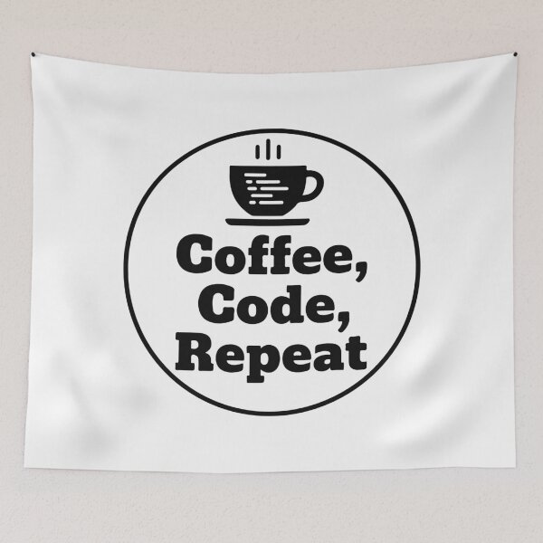 Item preview, Coffee Code Repeat T-Shirt  Programmer Life Design  Coding Humor Tee designed and sold by Design-Pro-21.