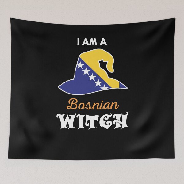 Item preview, Witch Halloween Bosnian Flag designed and sold by countryflags.