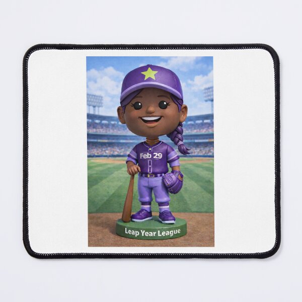 Item preview, Leap Year Baseball Bobblehead - Black Female designed and sold by Leap29 Designs.