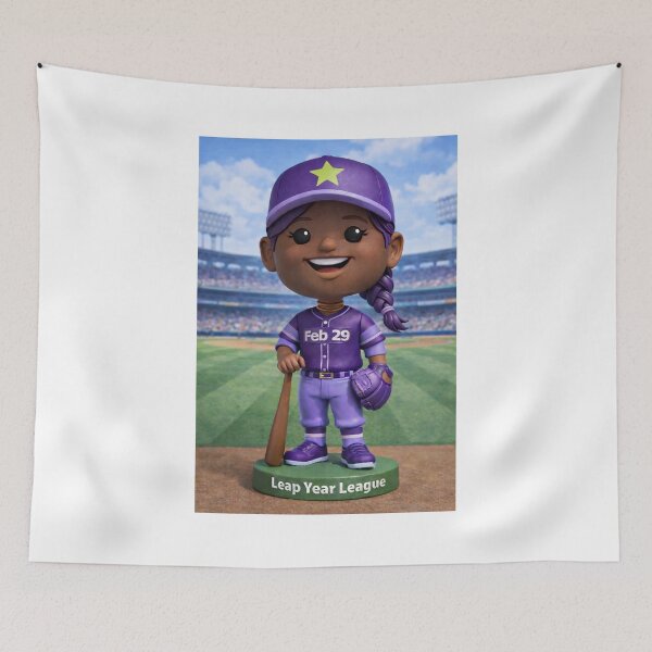 Item preview, Leap Year Baseball Bobblehead - Black Female designed and sold by Leap29 Designs.