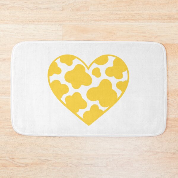 Item preview, Cow print heart yellow designed and sold by GrassFedVegan.