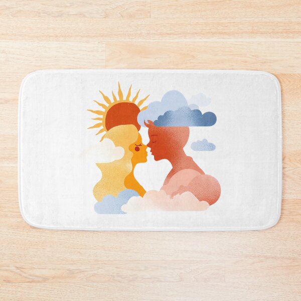 Item preview, Conceptual Sun and Cloud Lovers Kissing Silhouette Art designed and sold by BigStar-Cart.