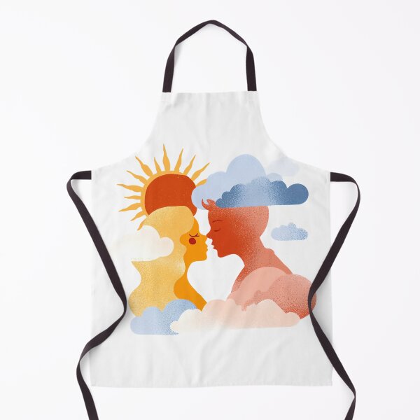Item preview, Conceptual Sun and Cloud Lovers Kissing Silhouette Art designed and sold by BigStar-Cart.