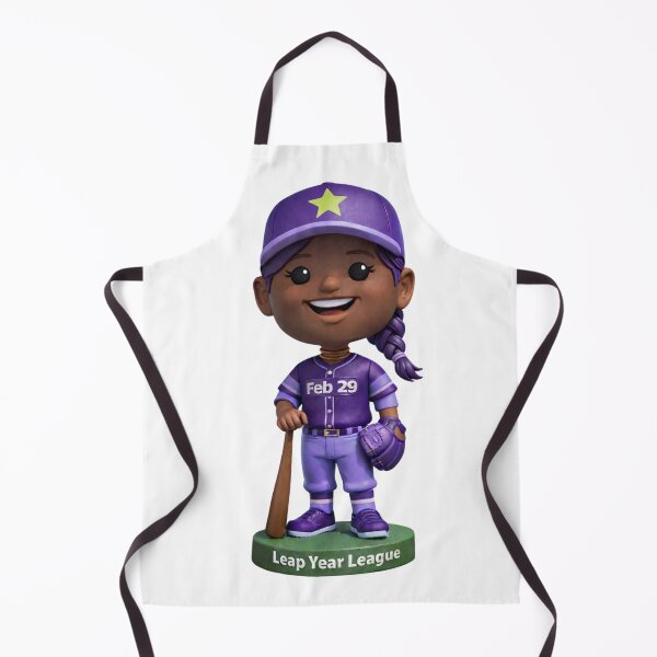 Item preview, Leap Year Baseball Bobblehead - Black Female No Background designed and sold by Leap29 Designs.