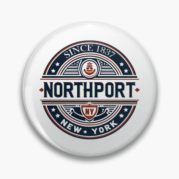 Item preview, Northport NY Badge Vintage Travel Patch designed and sold by Retr0Tshirts.