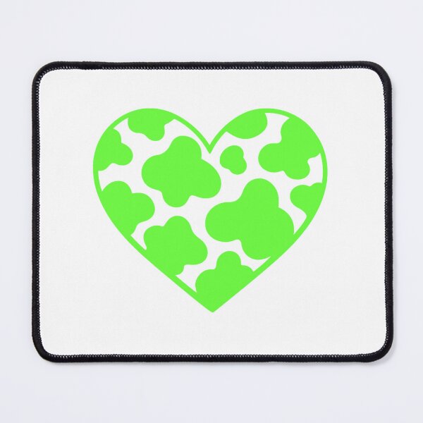 Item preview, Cow print heart green designed and sold by GrassFedVegan.