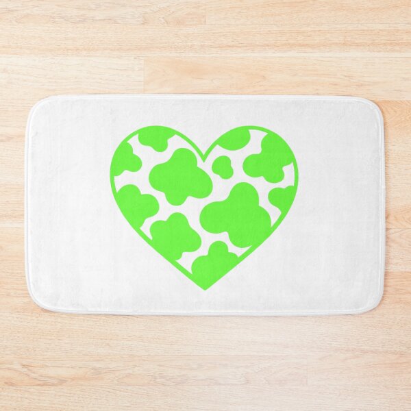 Item preview, Cow print heart green designed and sold by GrassFedVegan.