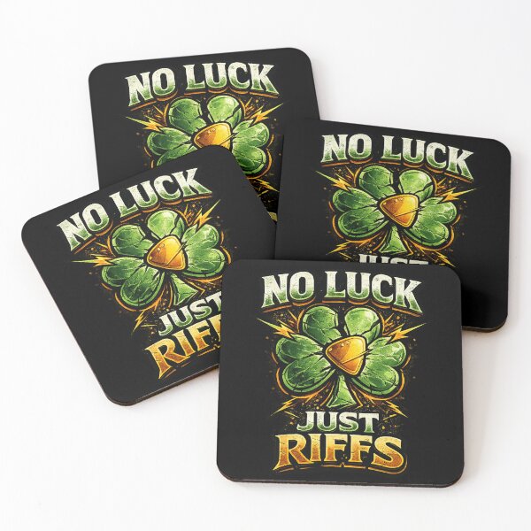 Item preview, No Luck Just Riffs – St. Patrick's Day Metal Pun designed and sold by PunchDrop.