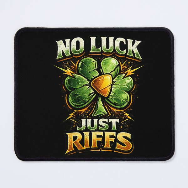 Item preview, No Luck Just Riffs – St. Patrick's Day Metal Pun designed and sold by PunchDrop.