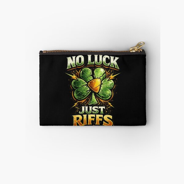 Item preview, No Luck Just Riffs – St. Patrick's Day Metal Pun designed and sold by PunchDrop.