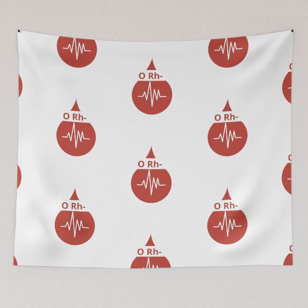 Item preview, O Rh- Blood Type – Universal Donor | Medical ECG Design designed and sold by Rafcioo.